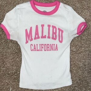 Social culture Size Small, Baby T. Pink and white, Malibu California.